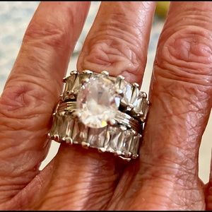 Wedding ring set CZ size 5